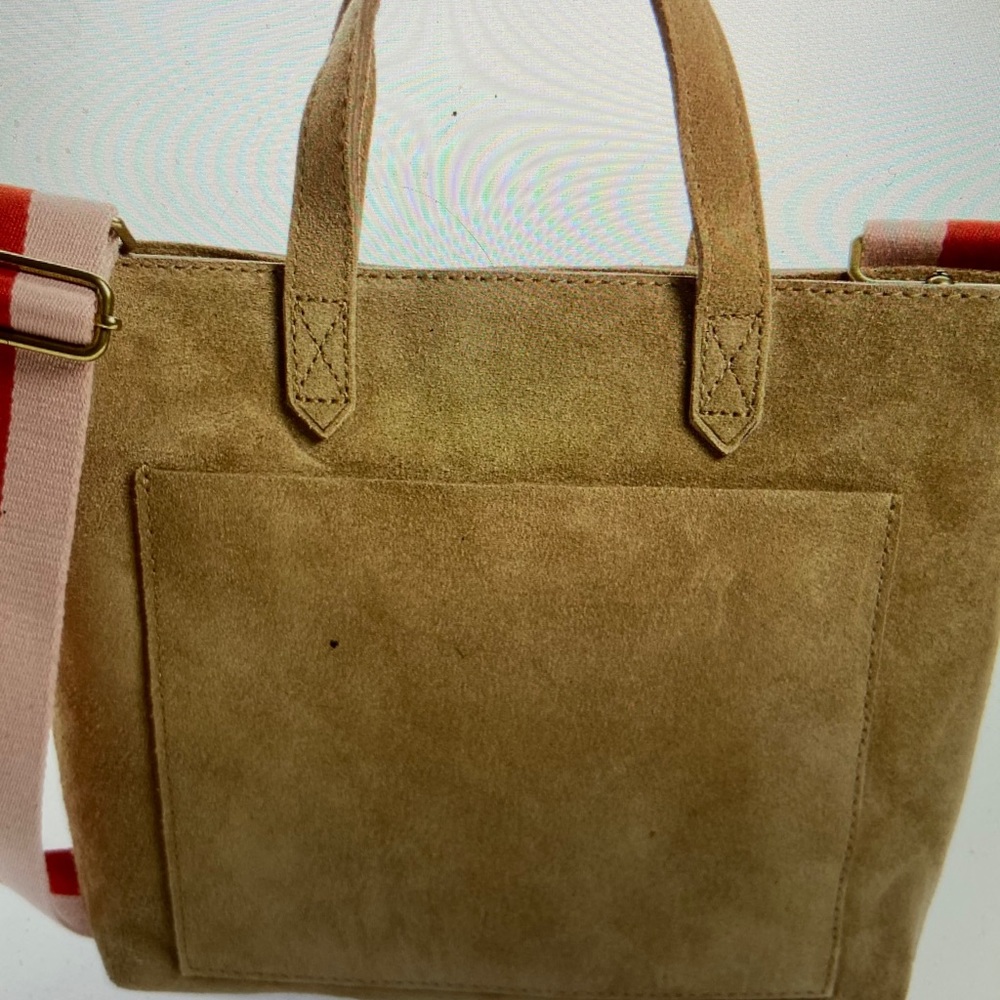 Madewell Zip top Suede Crossbody tote